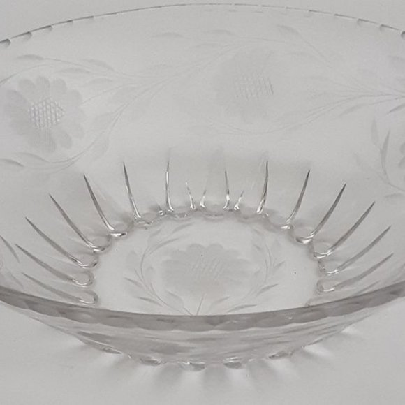 VTG W.J. Hughes Cornflower Bowl 9.5" New Martinsville 'Radiance' Pattern 9.5" - Picture 6 of 9